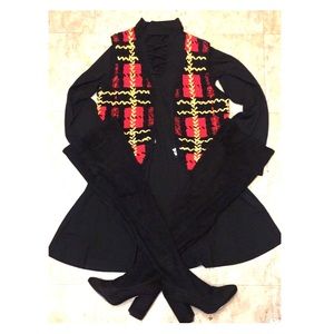 Black bell sleeved skater dress